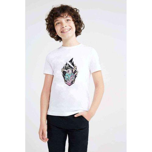 Anime Dragon Ball Baskılı Unisex Çocuk Beyaz t-shirt