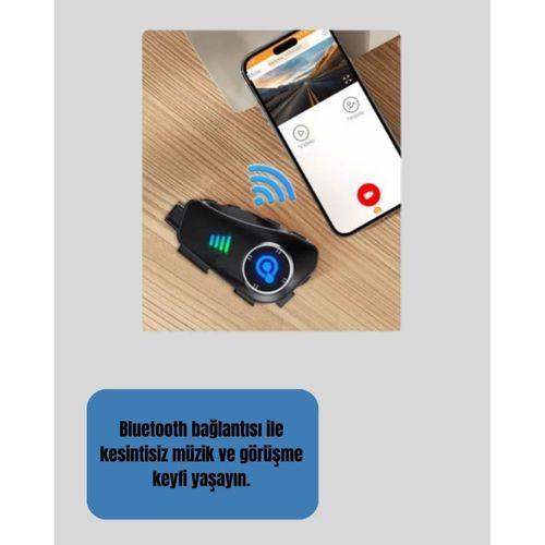 Q28 Motosiklet Kask Bluetooth Kulaklık  Full Hd 1080p Kamera