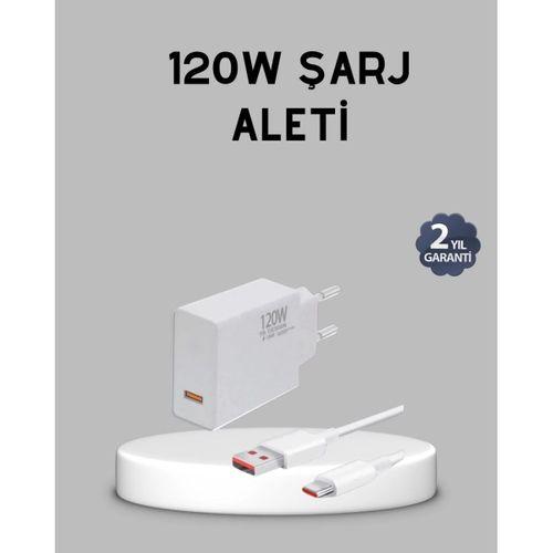 120w Süper Hızlı Şarj Adaptörü – Type-c Kablo Dahil, Yüksek Voltaj Korumalı