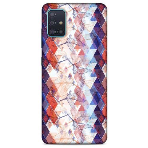 Samsung Galaxy A51 Kılıf Pastel Renkler (3) Kapak Kırmızı Lacivert
