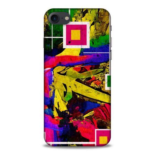 Lopard Apple Iphone 8 Uyumlu Kılıf Soyut Sanat (48) Desenli Bumper Kılıf