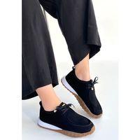 Sier Siyah Süet Bağcıklı Spor Ayakkabı