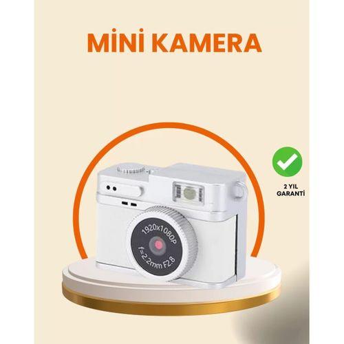 Kompakt Mini Kamera Retro Tasarım 128gb Hafıza 1080p Video