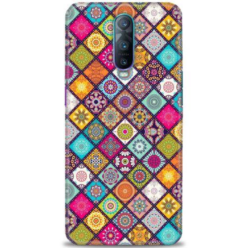 Oppo RX17 Pro Kılıf HD Baskılı Kılıf - Renkli Mozaik + Tam Ekran Koruyucu
