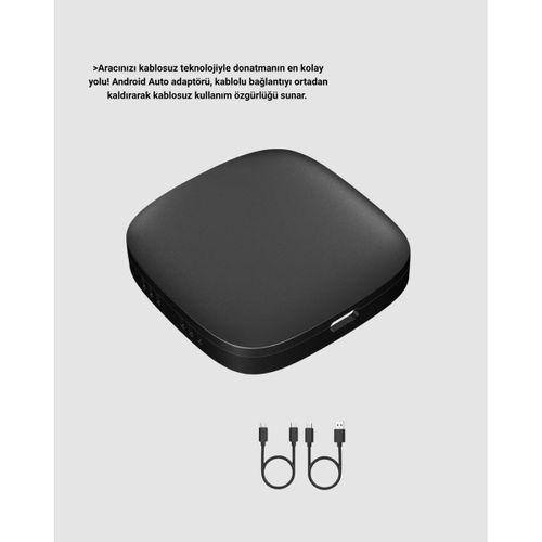 Android Auto Kablosuz Dönüştürücü Hızlı Eşleşme Ve Sesli Asistan Destekli