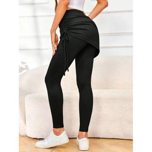 Kadın Yüksek Bel Yandan Büzgülü Alttan Uzun Kaşkorse Tayt Etek