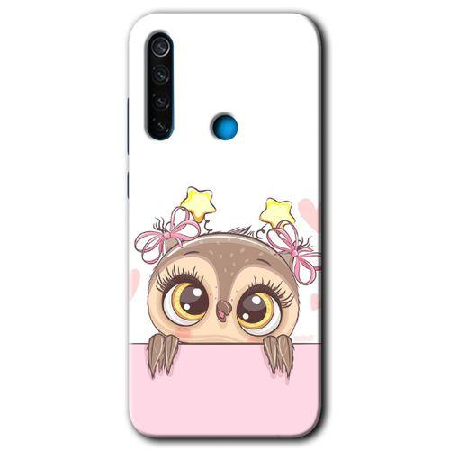 BeRa Aksesuar Xiaomi Redmi Note 8 Kılıf Baskılı Kapak - Sevimli Baykuş +Tam Kaplayan Mat Seramik