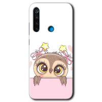 BeRa Aksesuar Xiaomi Redmi Note 8 Kılıf Baskılı Kapak - Sevimli Baykuş +Tam Kaplayan Mat Seramik
