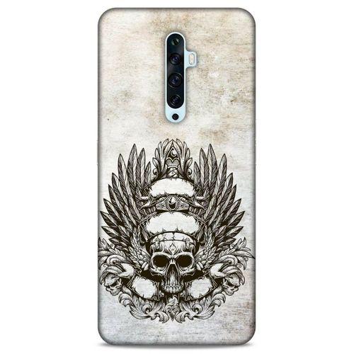 Lopard Oppo Reno 2z Uyumlu Kılıf Tattoo's (6) Silikon Kılıf Siyah Gri