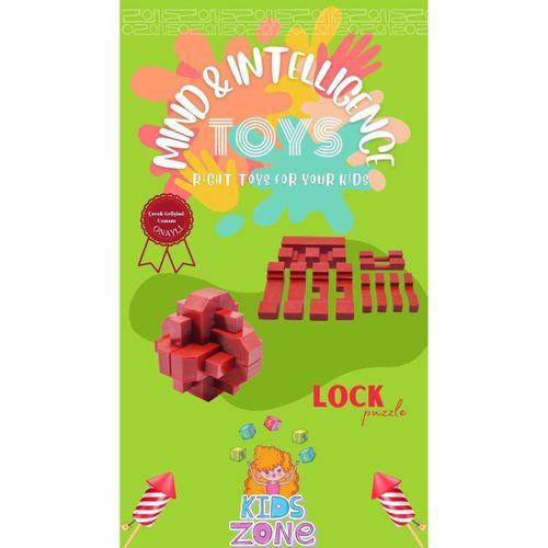 LOCK PUZZLE 13 Parça Akıl ve Zeka Oyunu 5 Yaş 6 Yaş Organik Fidget